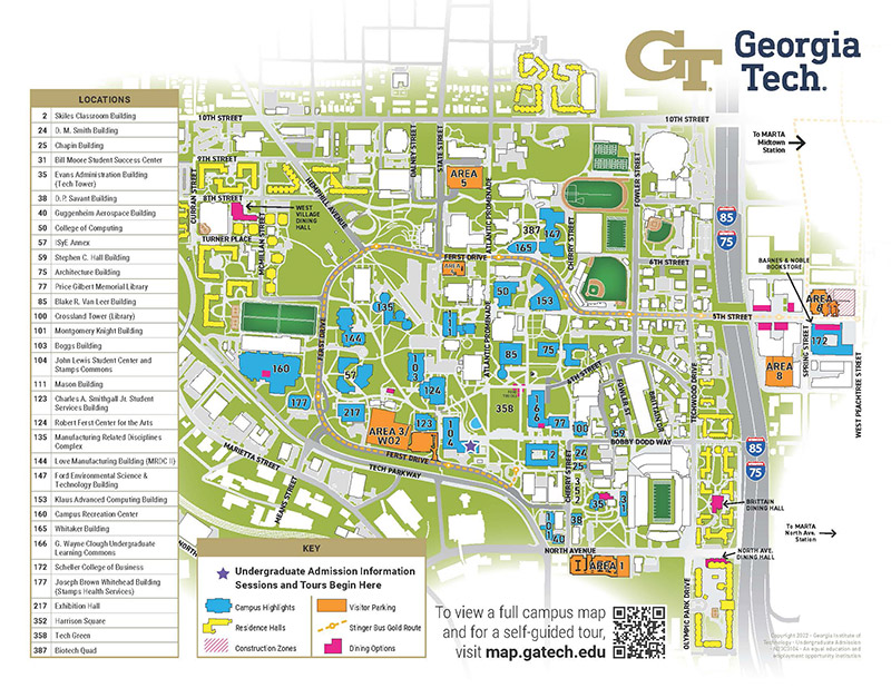 Guide To Atlanta Georgia Tech Model United Nations Program   Tech Map 